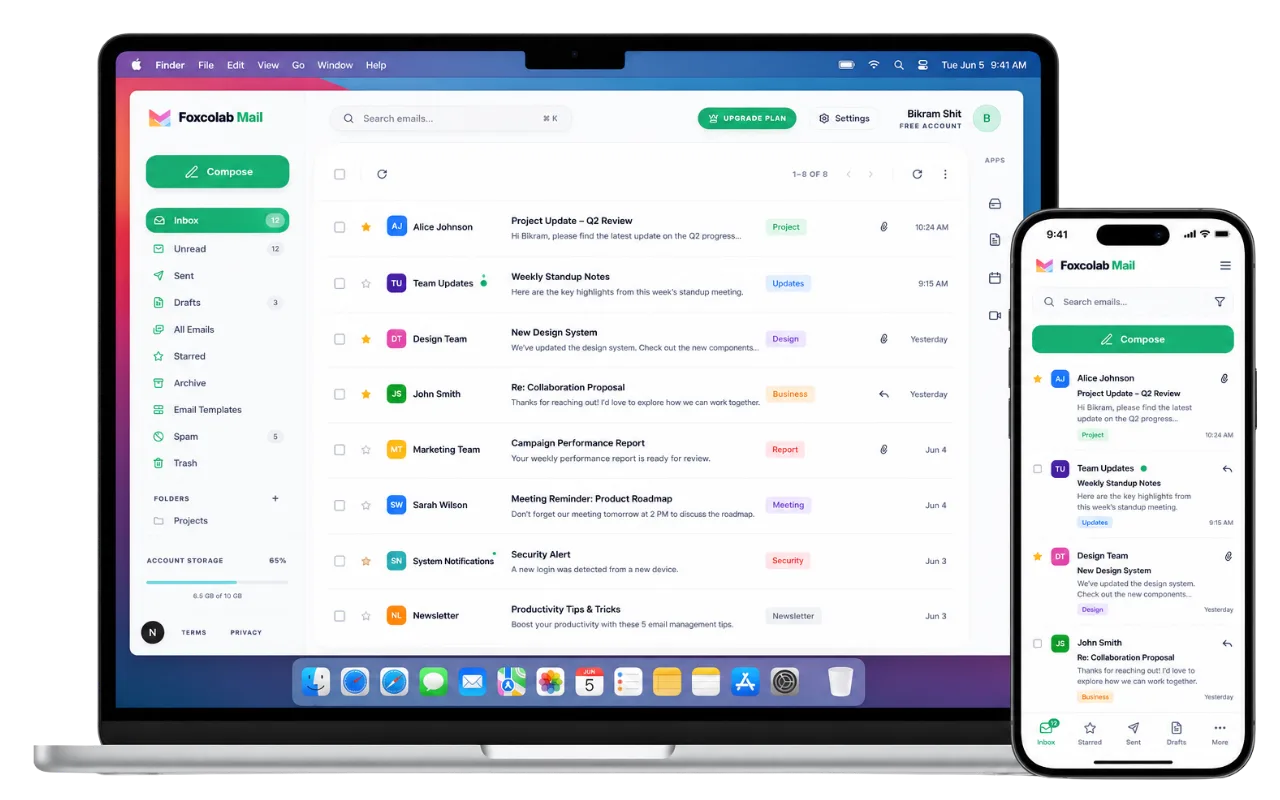 mail app screenshot